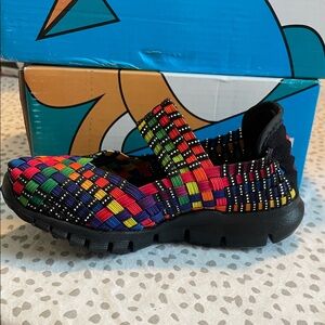 bernie mev. Multicolor Kids Sneakers Charm 2K Black multi Toddler NIB